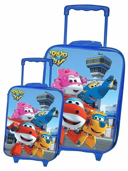 סט זוג מזוודות טרולי מטוסי על