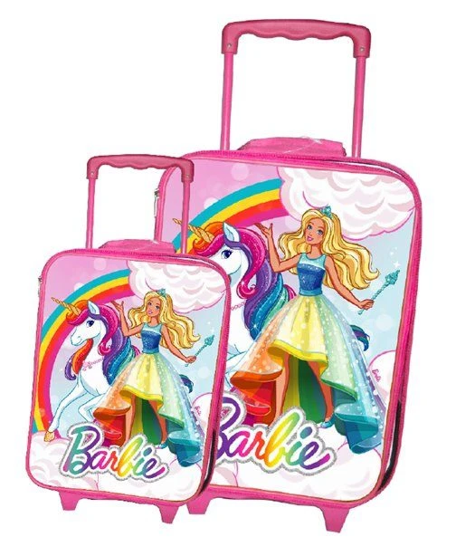 סט זוג מזוודות טרולי ברבי חד קרן