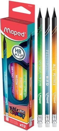 עפרון אורטופדי שחור מעוצב+מחק ENERGY 1/12