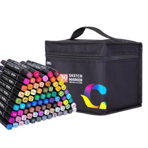 סט סקצ’ מרקר דו צדדי – 168 יח’ Deli