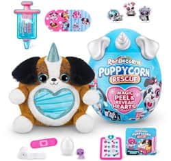 ביצת ריינבוקורן עם בובת כלבלב פרוותי עם 12 אביזרים והפתעות מעונה 5