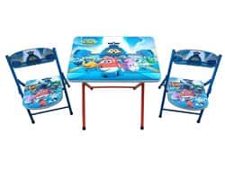 שולחן מתקפל עם 2 כסאות – מטוסי על