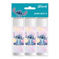 דבק סטיק 3 יח' 15 גרם דגם לילו וסטיץ 351622