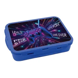 קופסת אוכל מחולקת 4 קליפסים גיימינג 354265