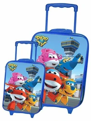 סט זוג מזוודות טרולי מטוסי על