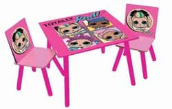סט שולחן וכיסאות עץ – LOL