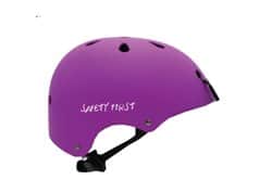 קסדה בטיחותית לפעוטות וילדים עם מנגנון ותאורת LED משתנה - מידה S סגול 