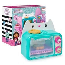 בית הבובות של גבי Bakey עם תנור עוגה, צעצוע מטבח עם אורות וצלילים, אביזרי מטבח צעצוע ואוכל משחק, Gabbys Dollhouse