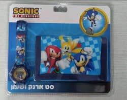 סט ארנק ושעון יד דיגטלי סוניק