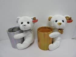 דובי פרווה כסף/זהב 25 מחזיק כוס