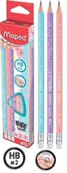 12 עפרונות HB2 MAPED פסטל עפרונות HB2 סופר איכותיים מבית מפד. גוף העיפרון בצבעי פסטל.
