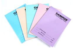 מארז 5 מחברות צבעוניות 40 דף 14 שורות פסטל campus  A5