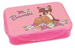 קופסת אוכל מחולקת שטוחה  במבי זהב 306403