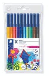 חבילת טושים סטדלר 10 צבעים STAEDTLER Noris