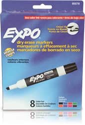 סט טושים מחיקים ללוח 8 צבעים EXPO