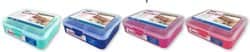 BENTO 303109 קופסת אוכל פתיחה בחזית 1400 מ"ל (4 צבעי פסטל)
