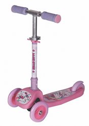 קורקינט לילדים 3 גלגלים מתקפל עם מצבי גובה לידית הלו קיטי